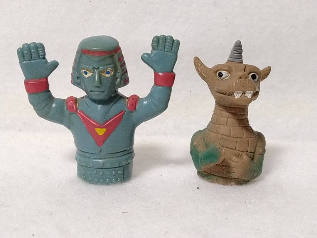 当時物 ツクダヤ ジャイアントロボ 指人形 2体セット ソフビ 怪獣