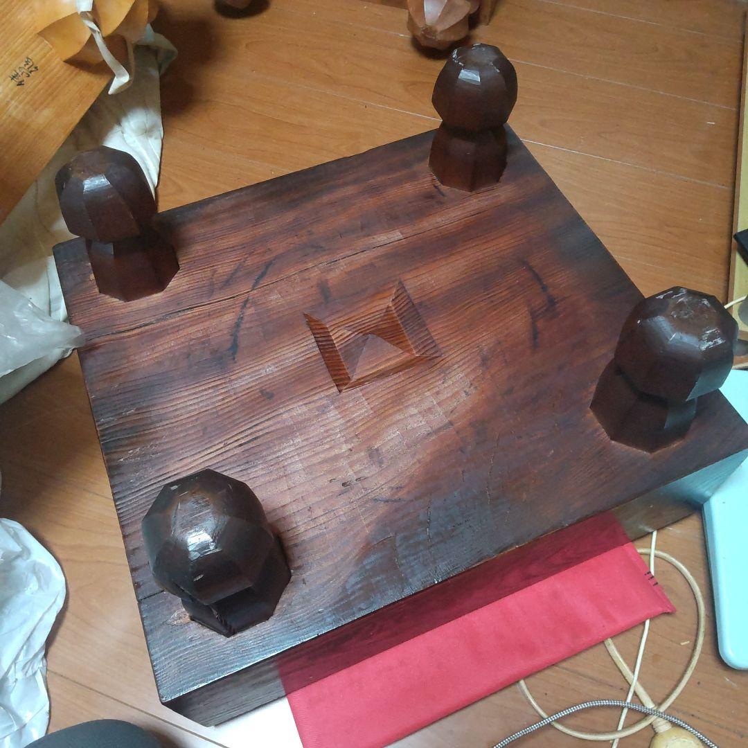 赤樫(あかがし)碁盤　真天地柾目　4.6寸　カバーなし