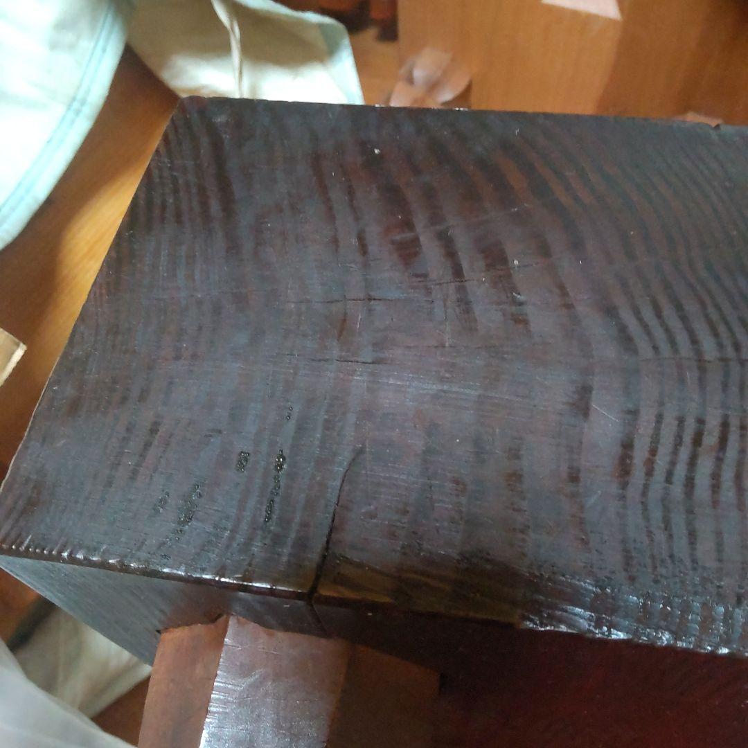 赤樫(あかがし)碁盤　真天地柾目　4.6寸　カバーなし