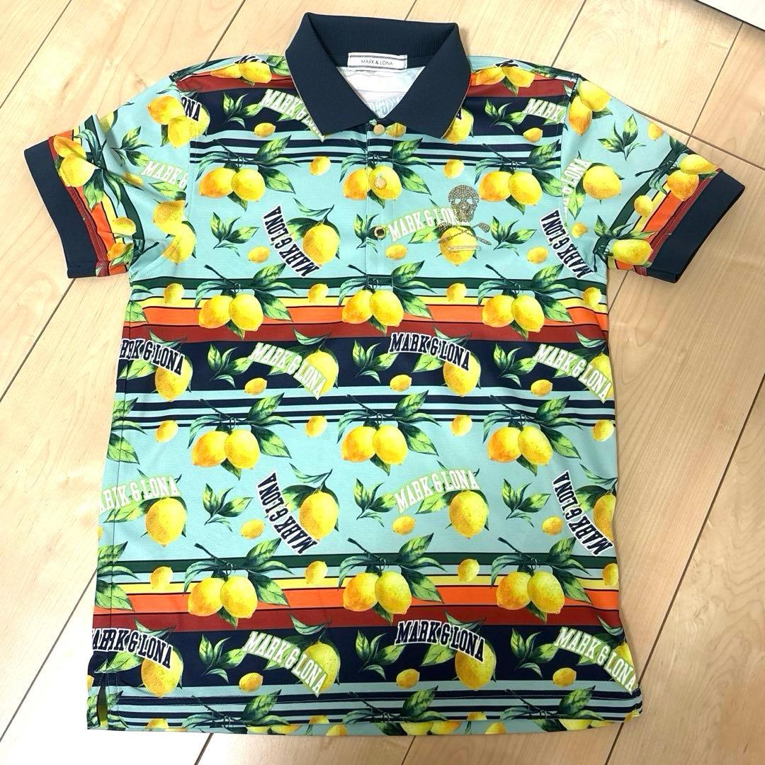 マークアンドロナ ポロシャツ　レモン柄