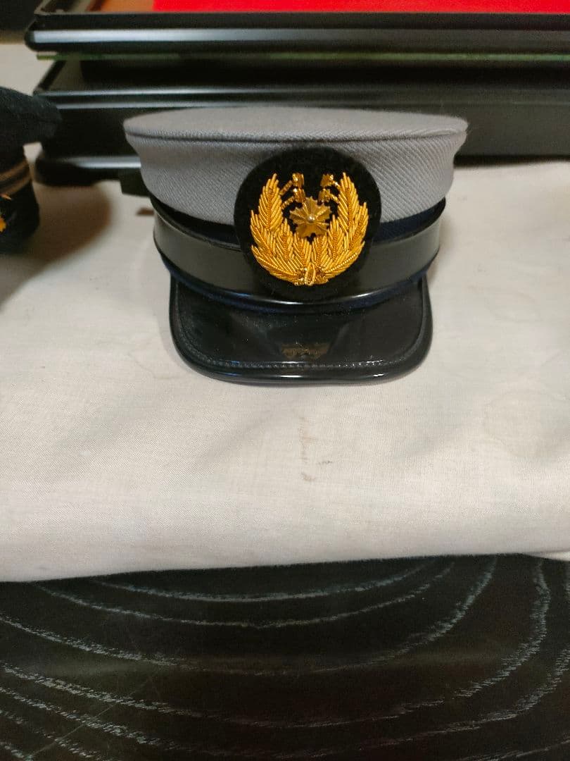 【希少】警察官帽子　ミニチュア　セット　2点　組み立て式ケース付　昭和レトロ