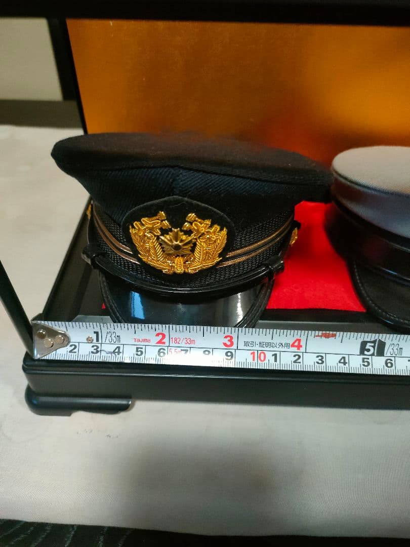 【希少】警察官帽子　ミニチュア　セット　2点　組み立て式ケース付　昭和レトロ