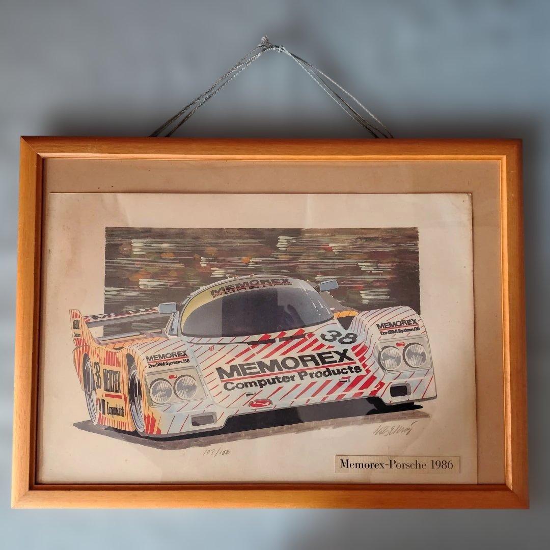 パリ・ダカ-ルラリ-1986/ポルシエ優勝リトグラフア-ト 限定版