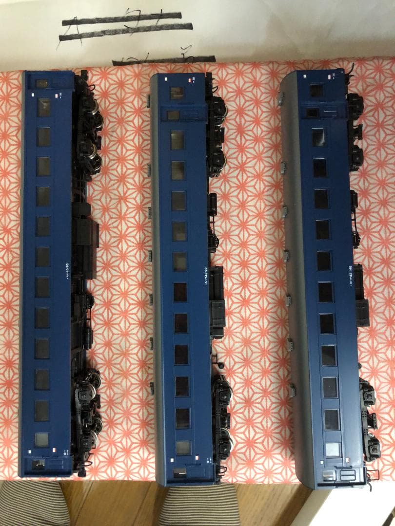 カトー　HO　スハ43 １両 ＋ スハフ42 ２両（すべてブルー）