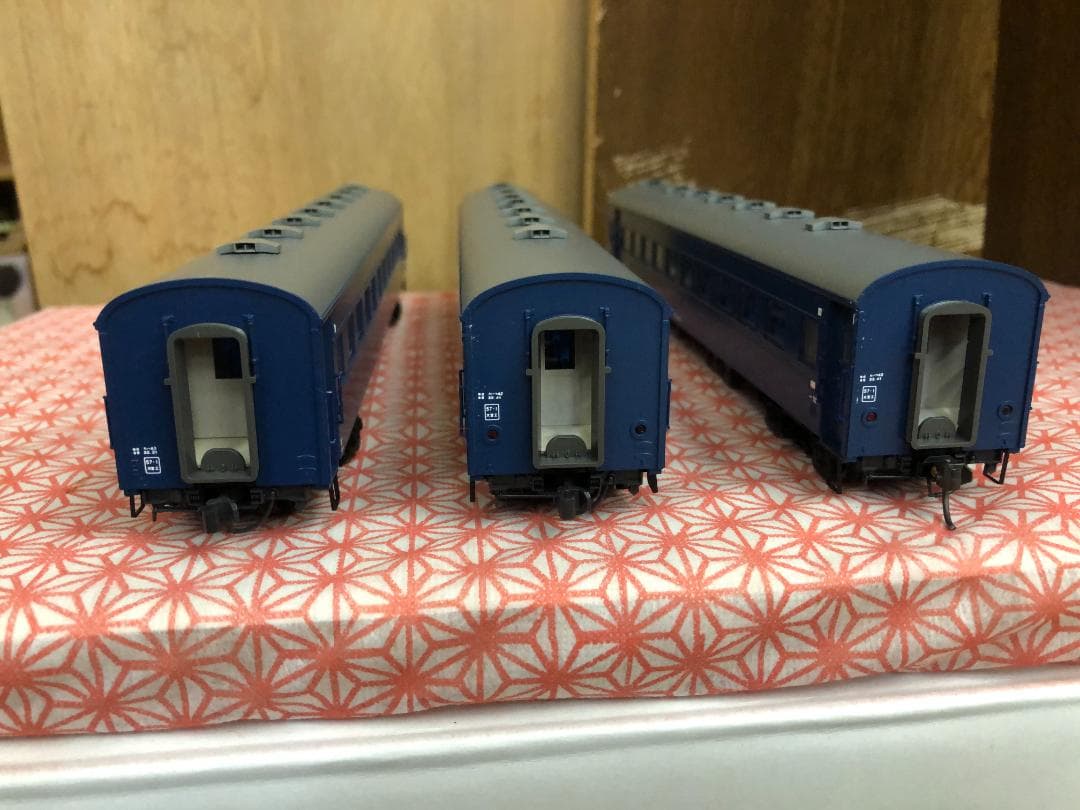 カトー　HO　スハ43 １両 ＋ スハフ42 ２両（すべてブルー）