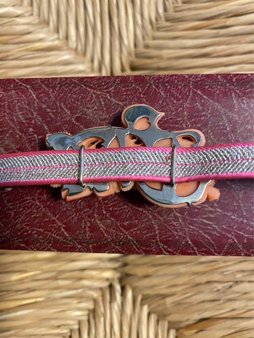 昭和レトロ・ヴィンテージ・日本舞踊・和装 ・珊瑚帯留め・帯締め ・アンティーク