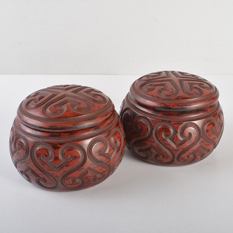 囲碁　碁石　瑪瑙碁石　約6mm　堆朱　倶利　剔犀碁笥　一套　在銘　U　R6799