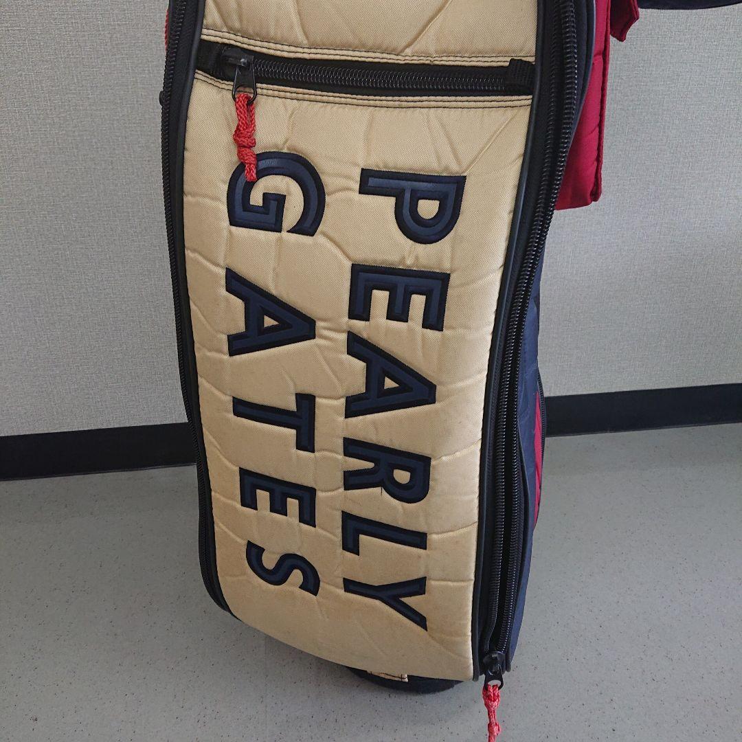 【希少】PEARLY GATES キャディバッグ ネイビー/レッド 8,5インチ