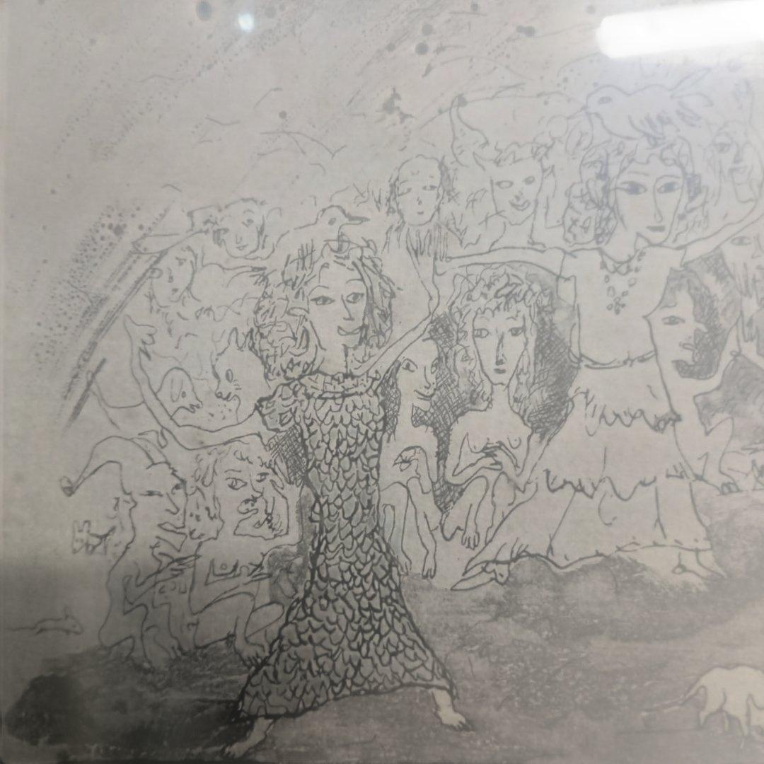 5676)此木三男（このきみつお） 銅版画（エッチング）「夜宴」EA