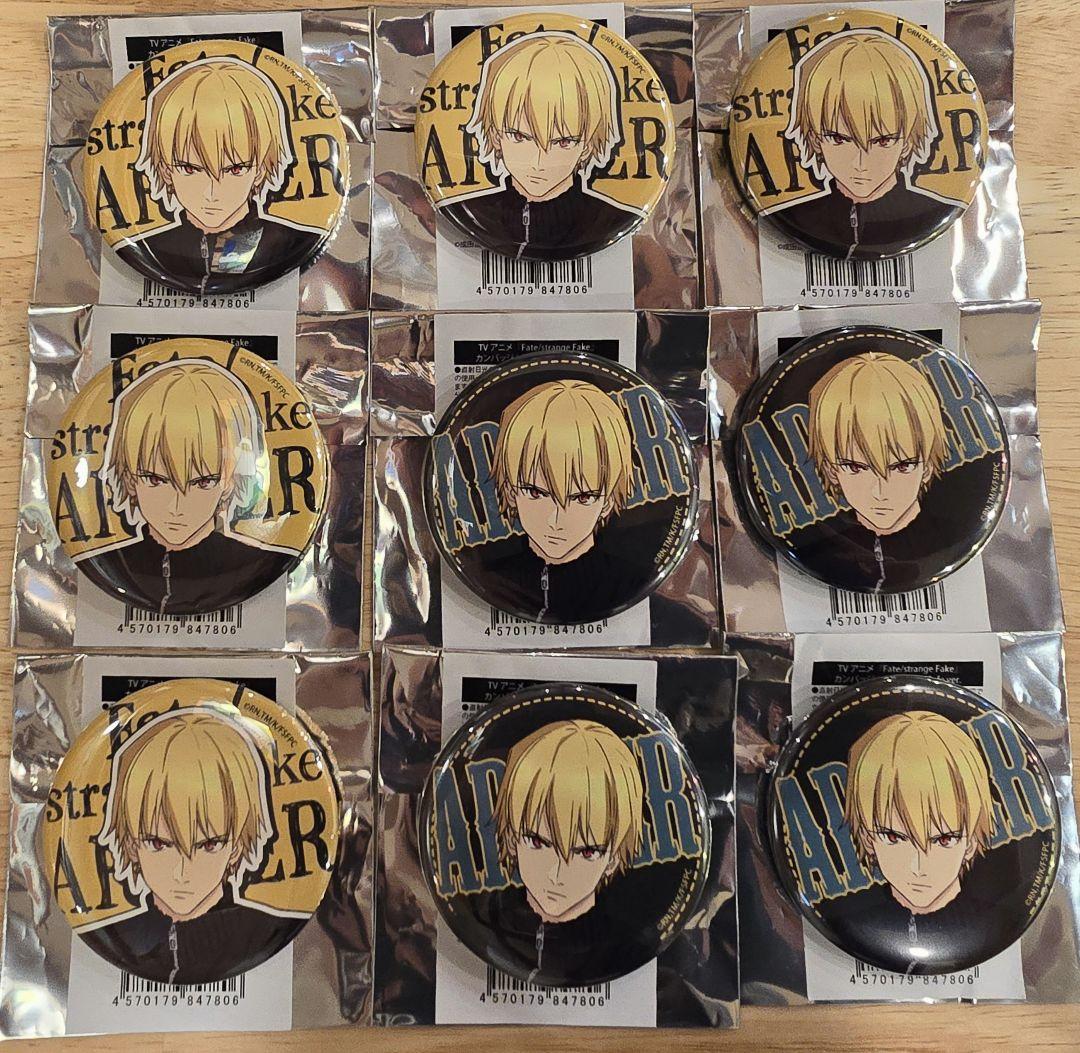 fate/strange fake cafe ギルガメッシュ　缶バッジ　カード