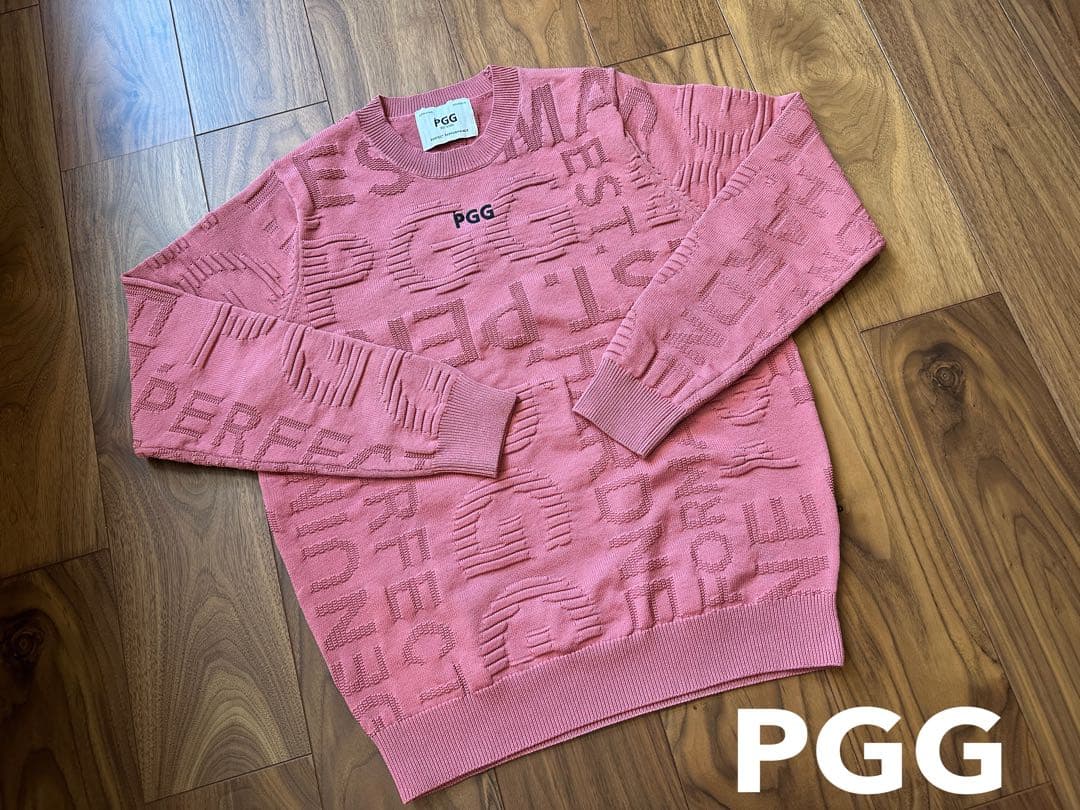 パーリーゲイツ　PGG ニット　サイズ５　メンズ　ピンク