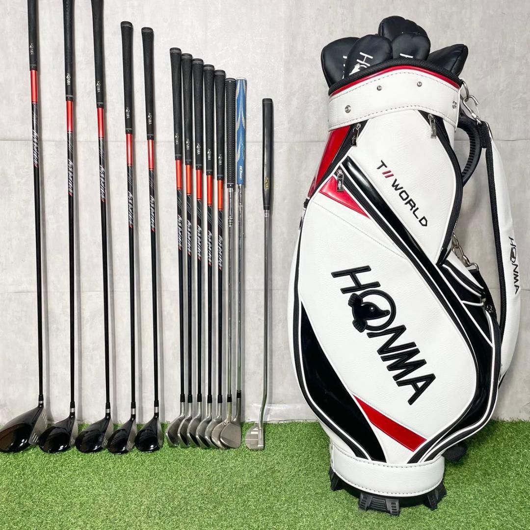 ホンマ ツアーワールドゼロ HONMA ゴルフクラブセット SR 豪華13本 右