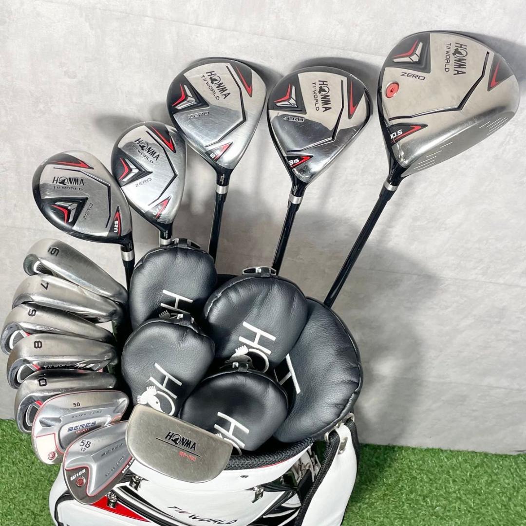 ホンマ ツアーワールドゼロ HONMA ゴルフクラブセット SR 豪華13本 右