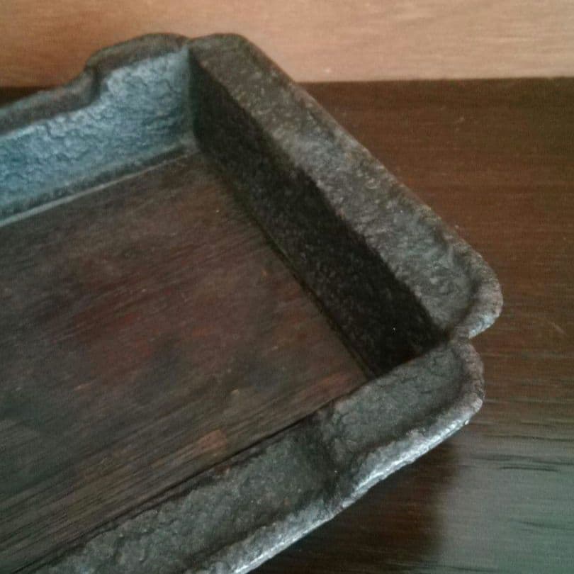 逸品　古鉄　平安省鋳堂　お盆　トレー　明治金工　和骨董　骨董　アンティーク