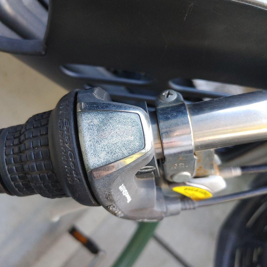 チャイルドシート付き 子供乗せシティサイクル グリーン