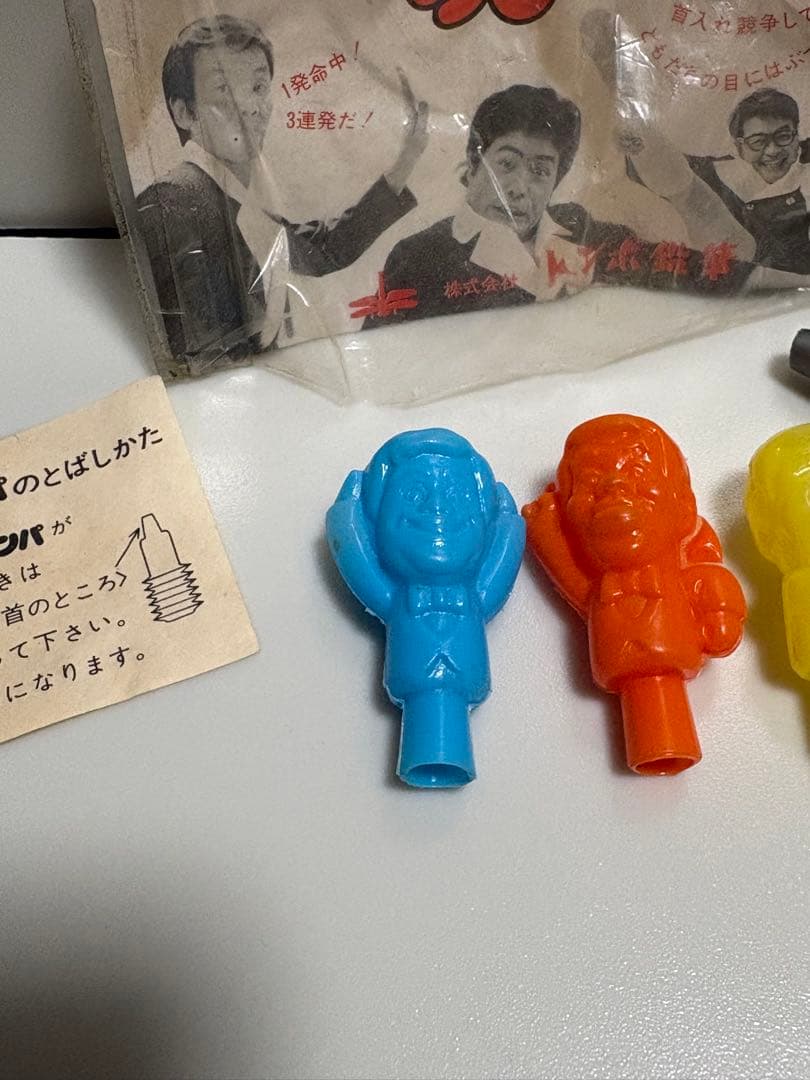昭和レトロお宝1970年代ザドリフターズちびチョンパ 鉛筆キャップ 3個セット