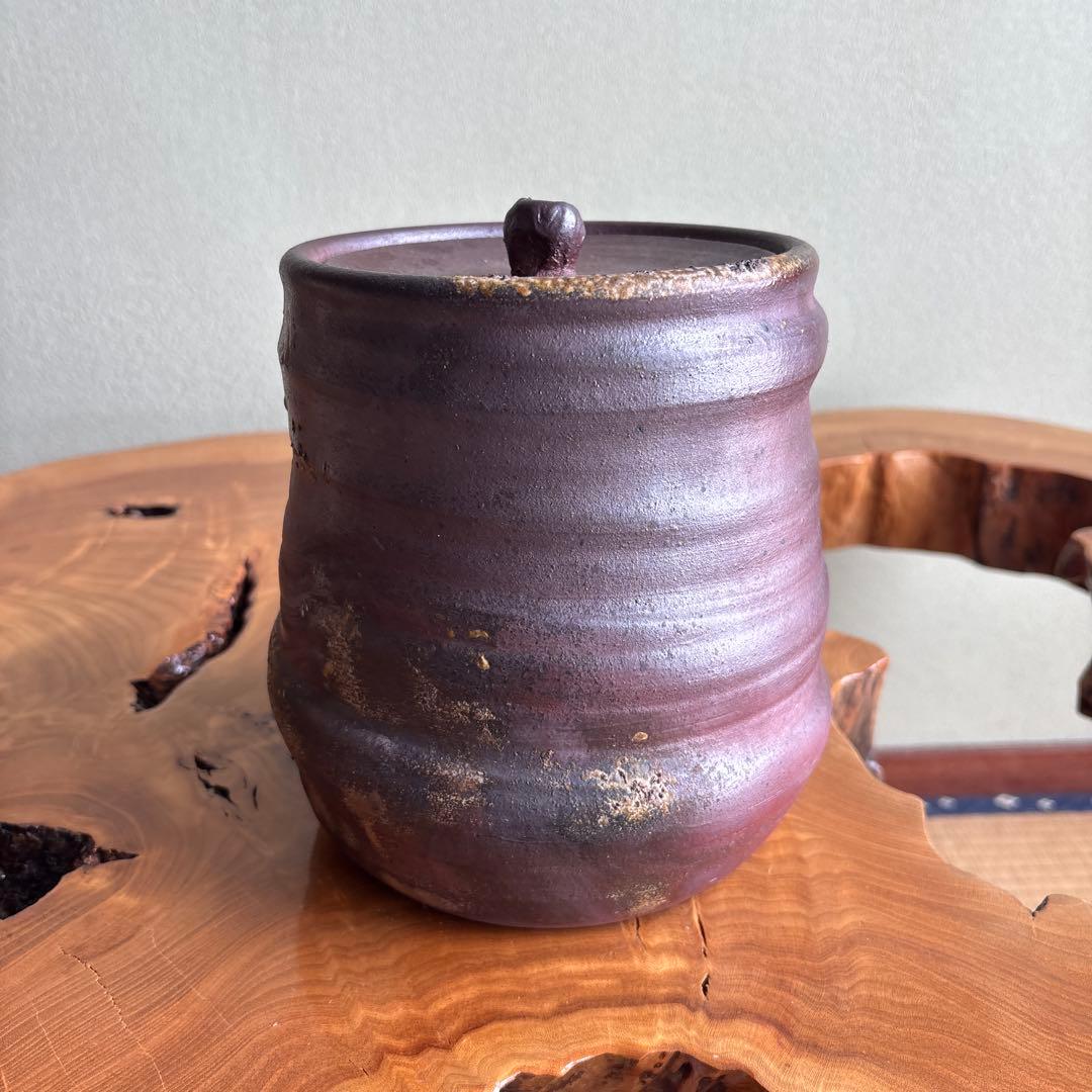 津軽金山焼 松風造 水指 茶道具 共箱