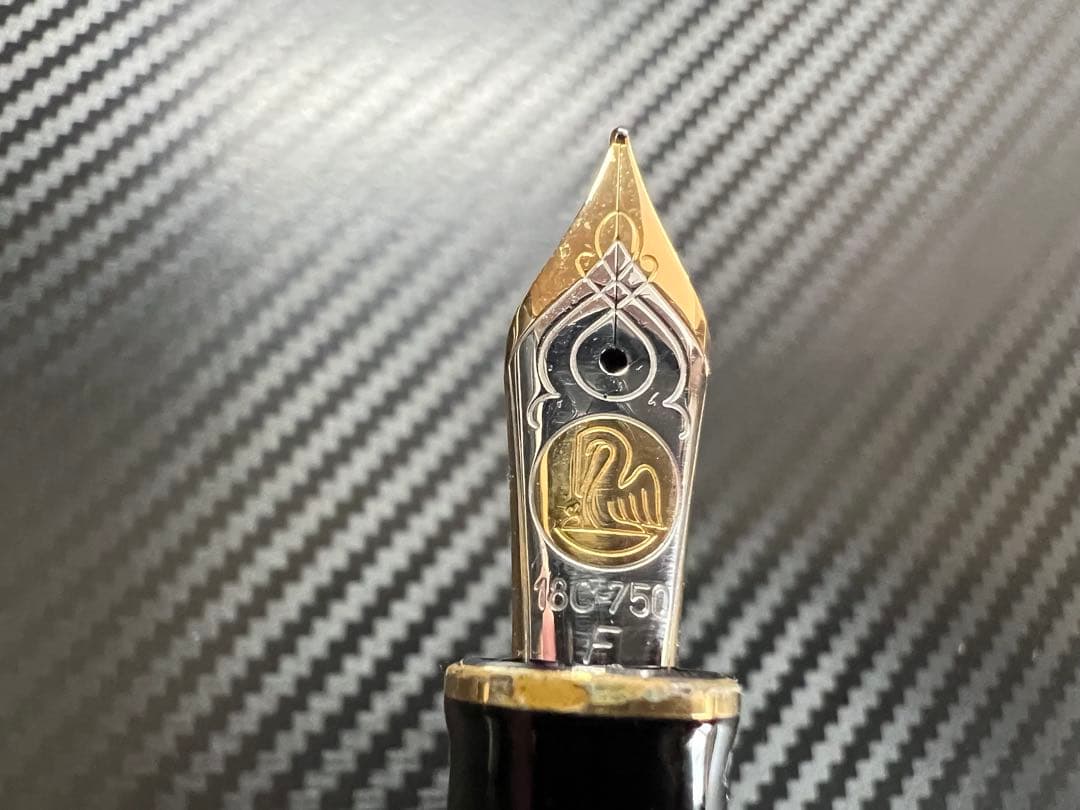 美品 ペリカン スーベレーン M800 青縞 F 万年筆