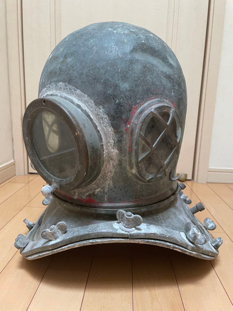 【超希少】戦時中 東亜潜水機製 潜水ヘルメット/アンティーク・ヴィンテージ