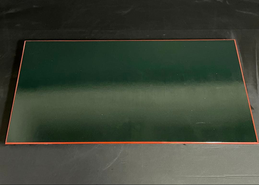 【超美品】「母」 青漆爪紅 及台子 光春 組立式 共箱 黄布 茶道具 (24②)