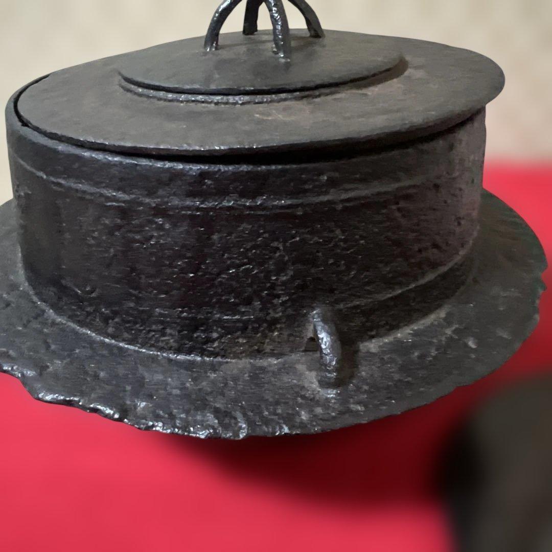 茶道具 炉釜 風炉釜 茶飯釜 替蓋　風炉兼用 茶釜