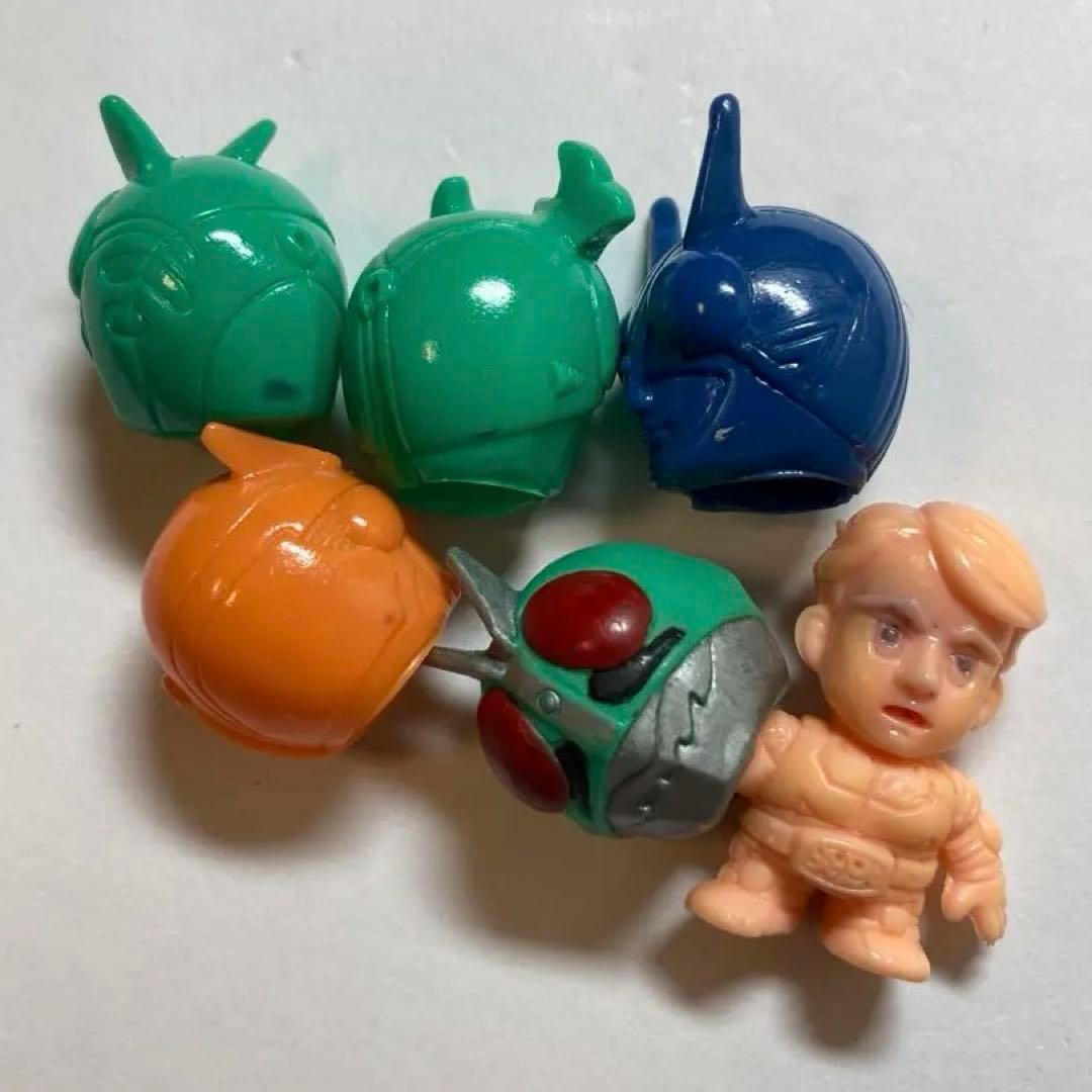 SD 仮面ライダー 倶楽部 マスク付き 消しゴム ミニ フィギュア 当時物