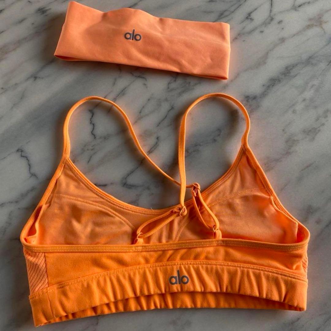 alo ヨガウェアセット オレンジ