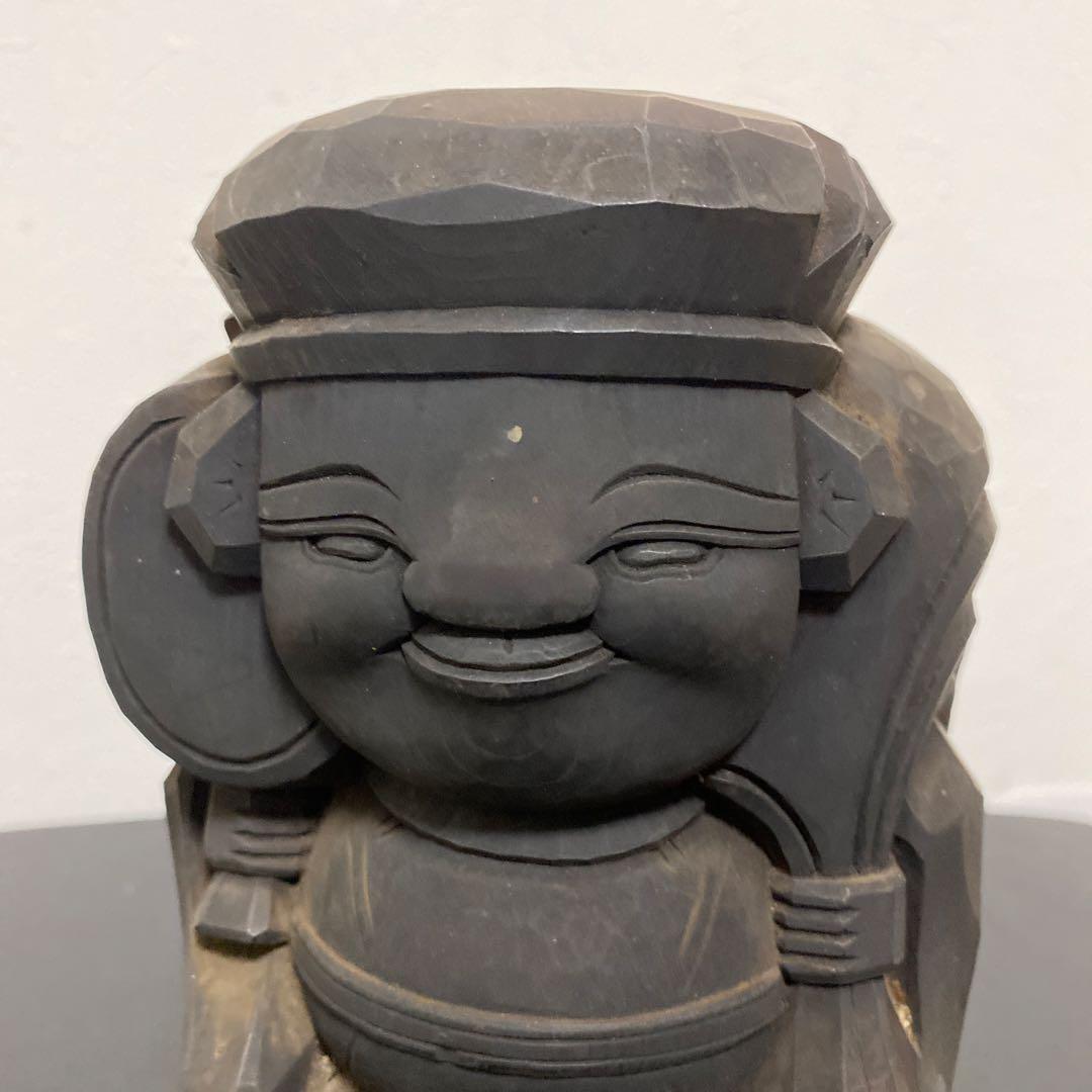 江戸〜明治時代 木彫 大黒天像 民衆仏