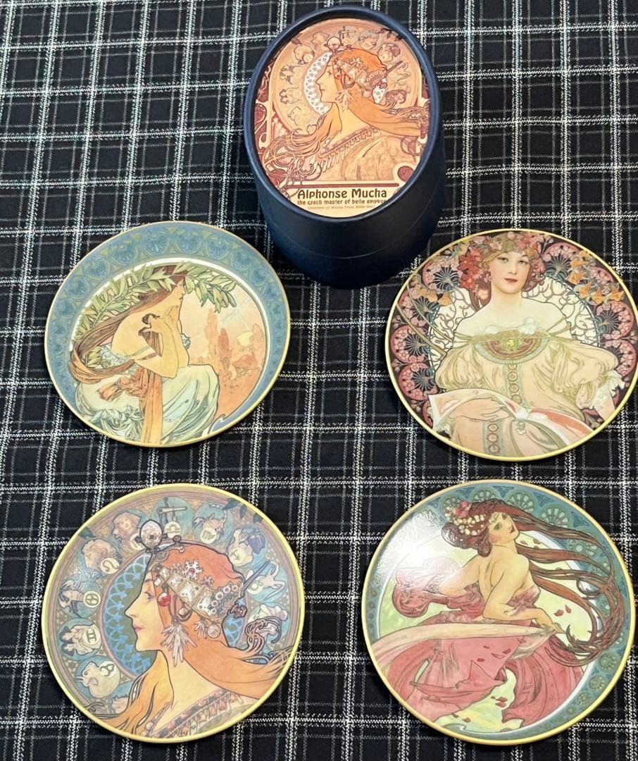 アルフォンス・ミュシャ プレート4枚セット