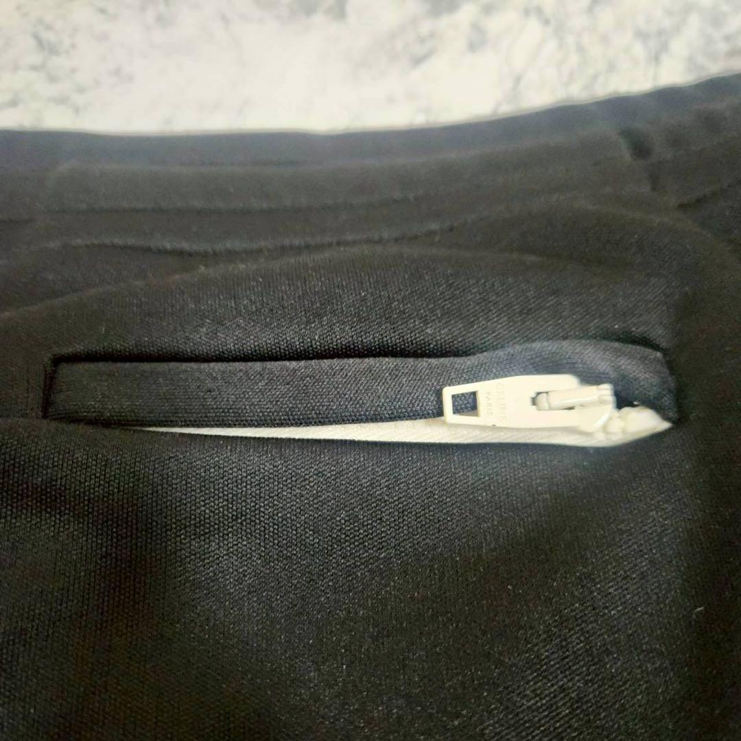 【セリーヌ】ジャージパンツ黒2L LL XLフレアトラックCLEINEブラック