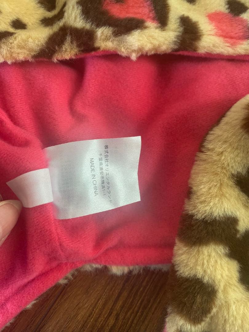 ❤︎　ミニー　ヒョウ柄マフラーキャップ ファンキャップ