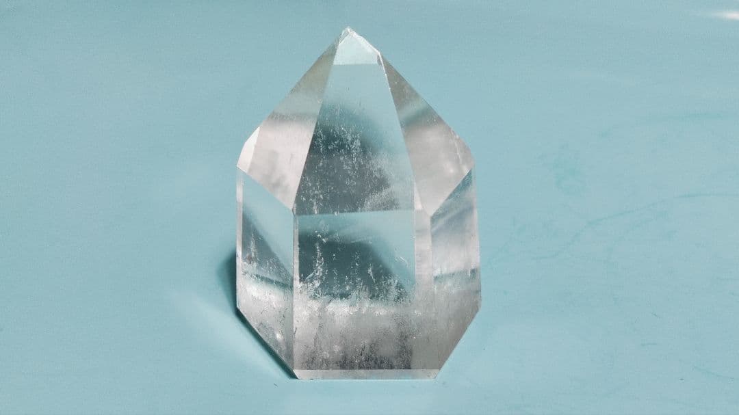 パワーストーン　天然石　エンジェルラダー入り水晶　ポイント　124g　No118