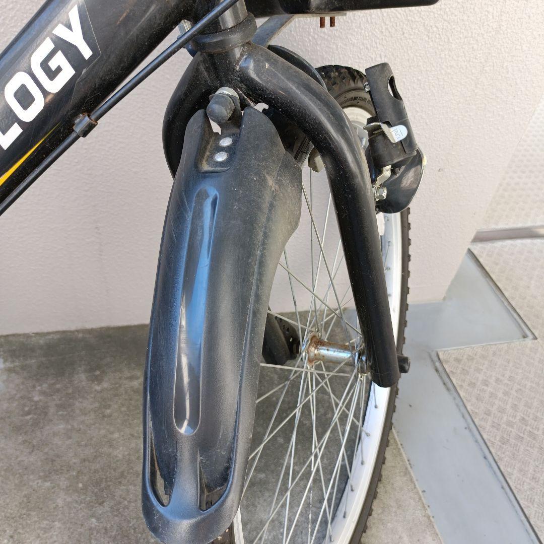 【21Technology】24インチ 6段変速 MTBタイプ自転車 ブラック