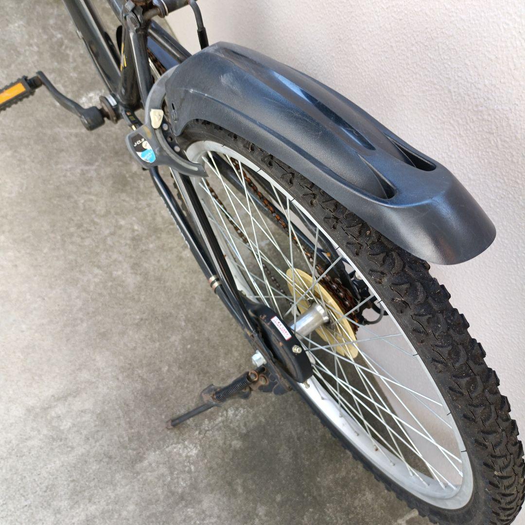 【21Technology】24インチ 6段変速 MTBタイプ自転車 ブラック