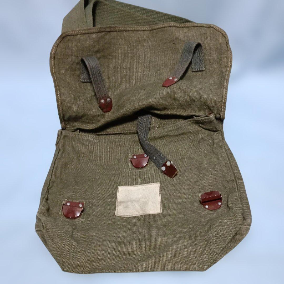 日本海軍陸戦隊雑嚢と水筒セット（実物)