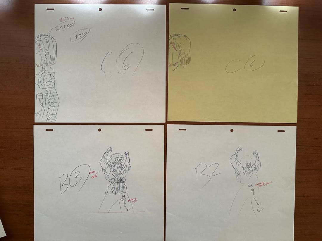 ドラゴンボール　原画　人造人間18号　ミスターサタン