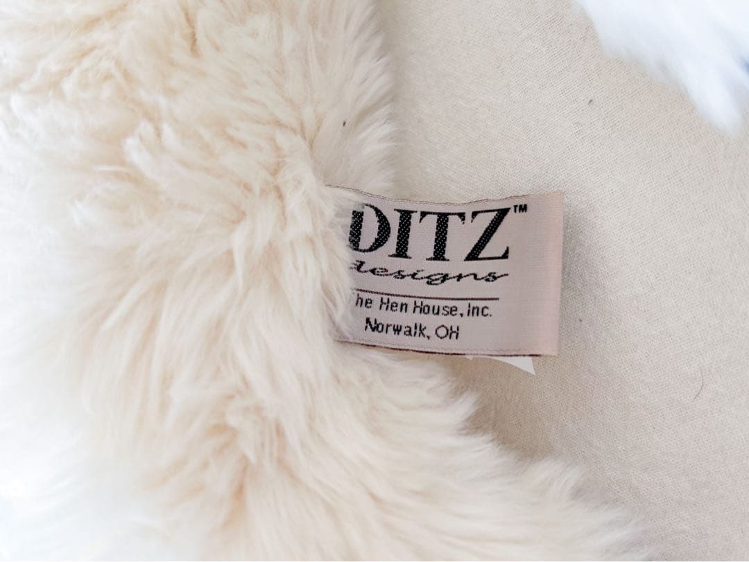 DITZ ぬいぐるみ くたくた ポーラーベア シロクマ ぬいぐるみ 寝そべり