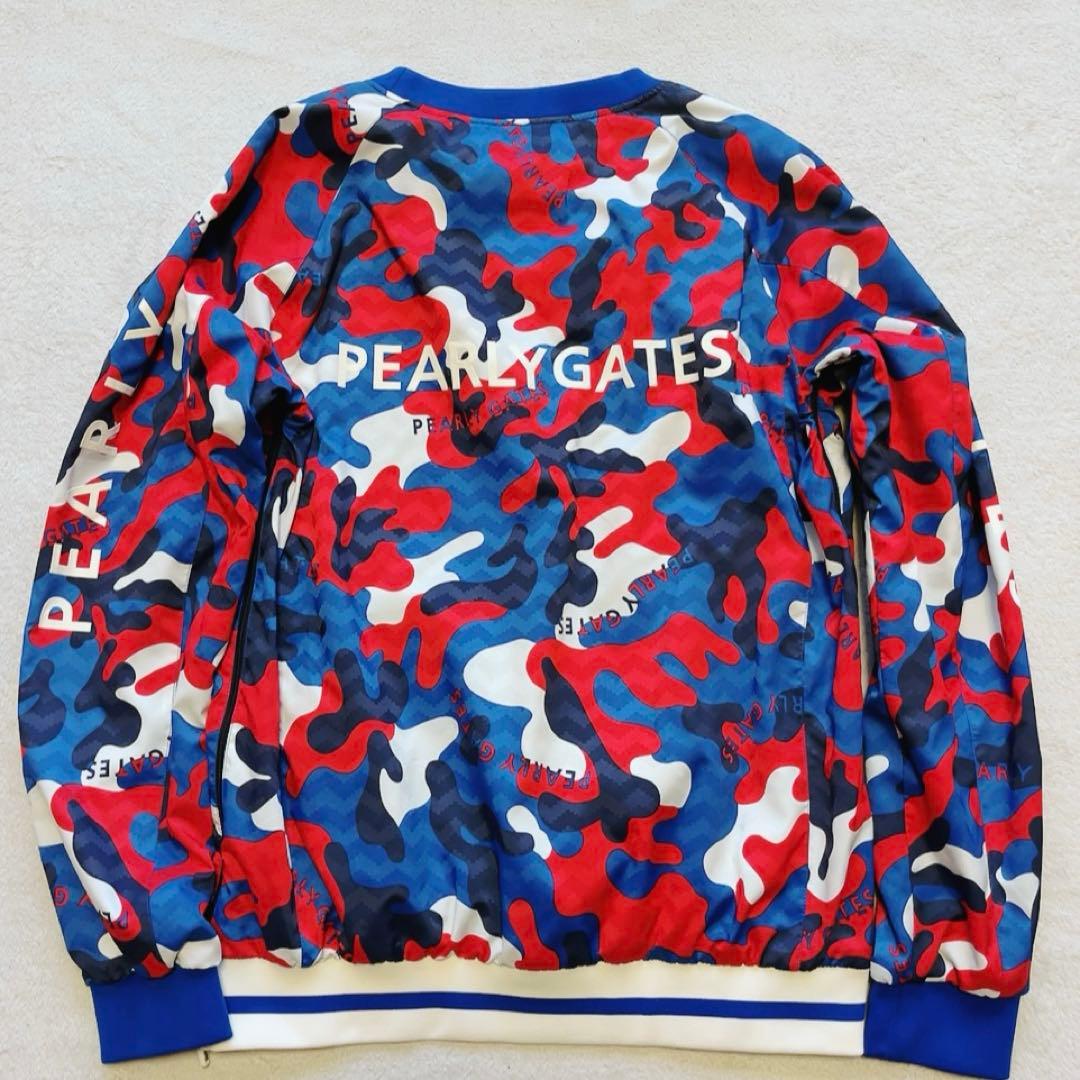 極美品　パーリーゲイツ　蓄熱　スニード　迷彩　カモフラージュ　XL　サイズ６　青