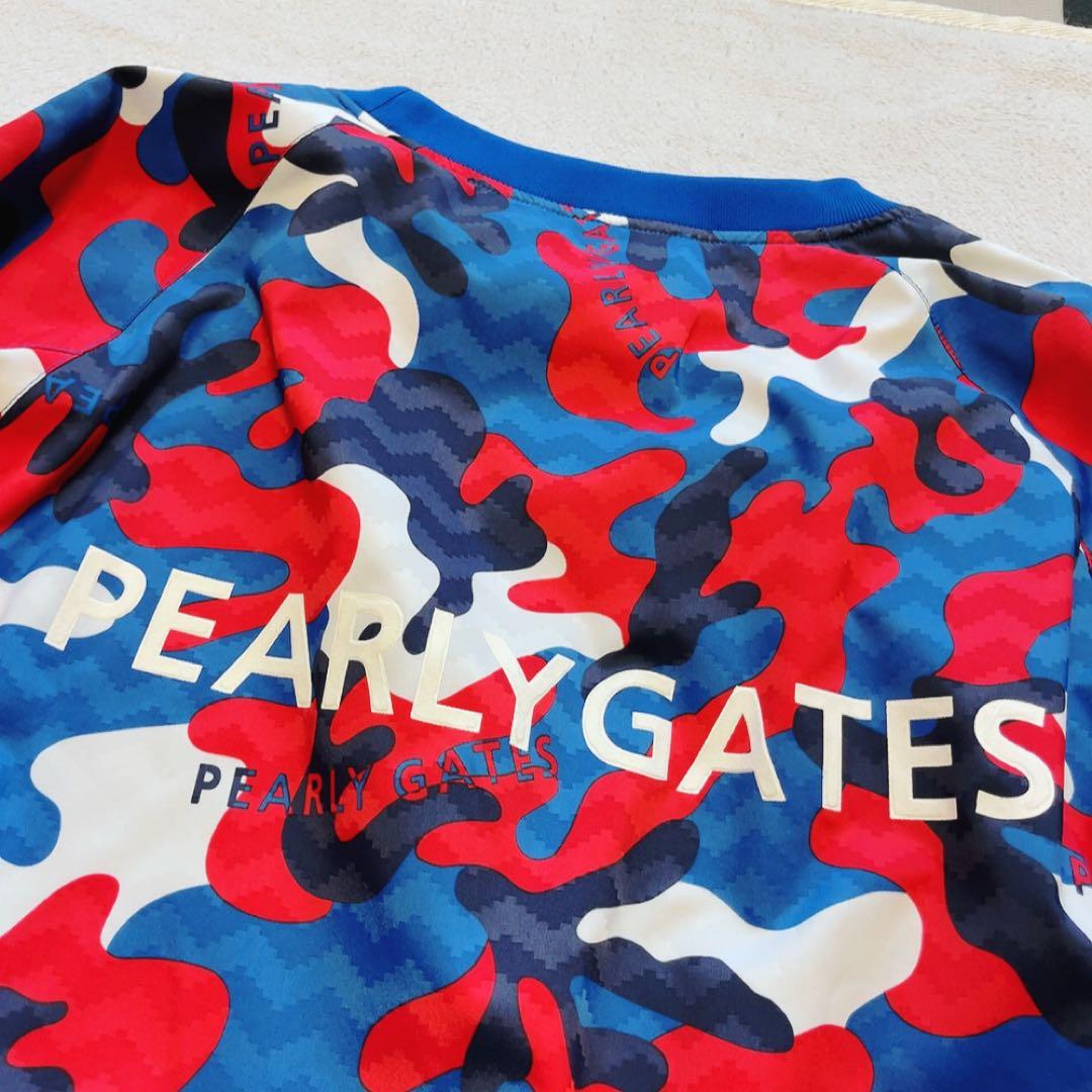 極美品　パーリーゲイツ　蓄熱　スニード　迷彩　カモフラージュ　XL　サイズ６　青