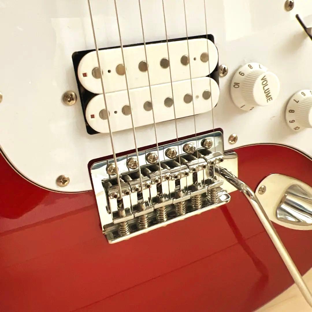 【たぁ様】BUSKER'S アーム付き エレキギター 赤 整備済み 島村楽器