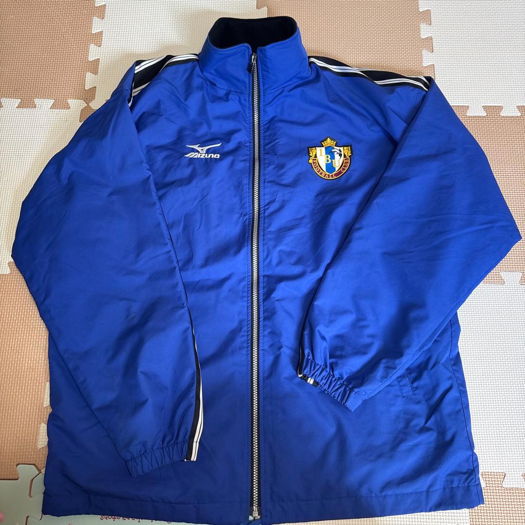 Mizuno 青 ジッパー付き ウィンドブレーカー