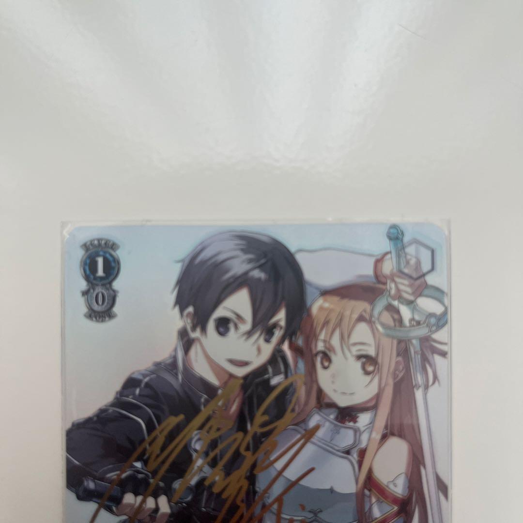 WS ヴァイスシュヴァルツ SP サイン 電撃文庫 巡り合う二人 キリト&アスナ