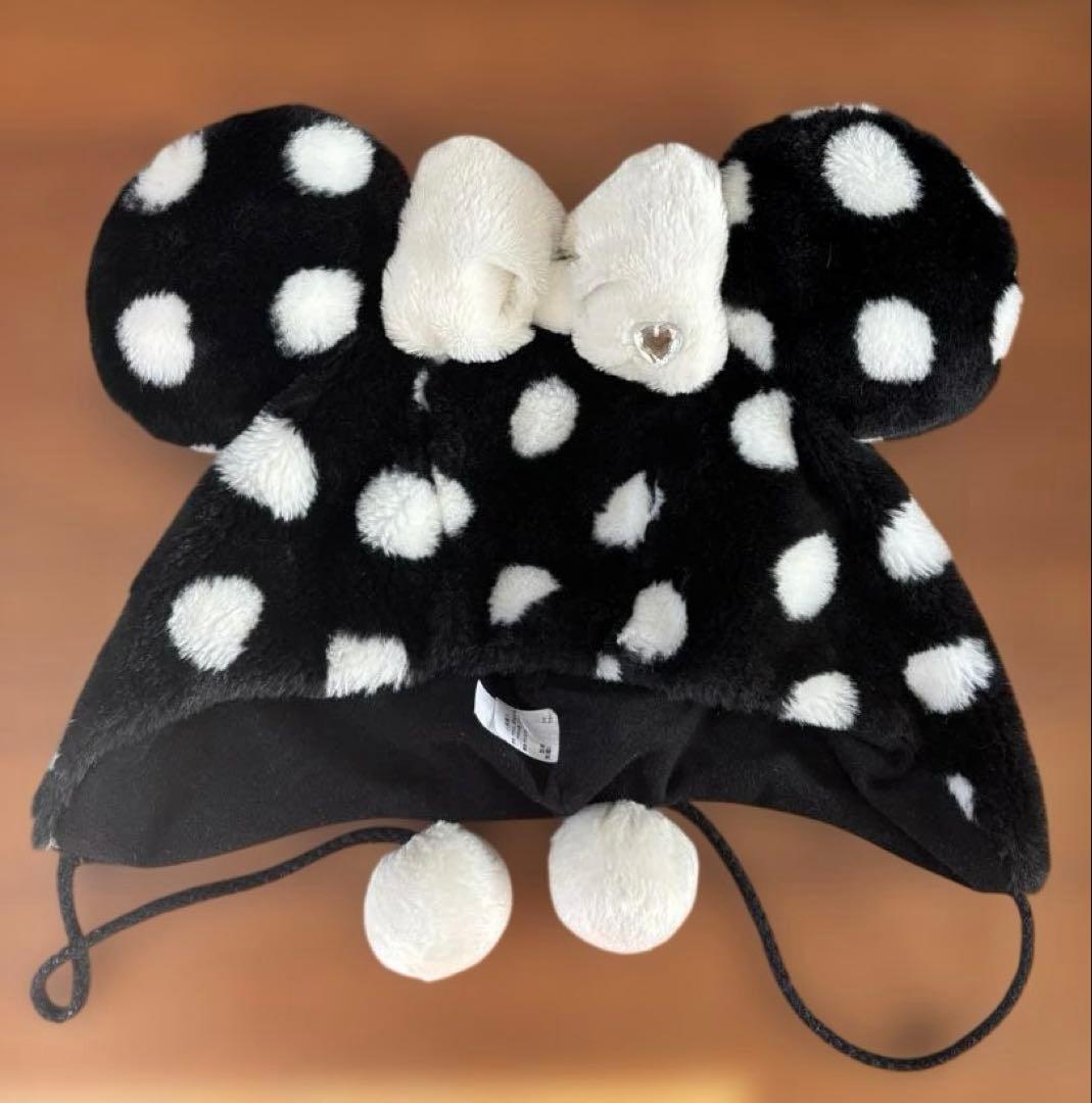 ディズニー ミニー ファンキャップ 水玉 黒 ドット