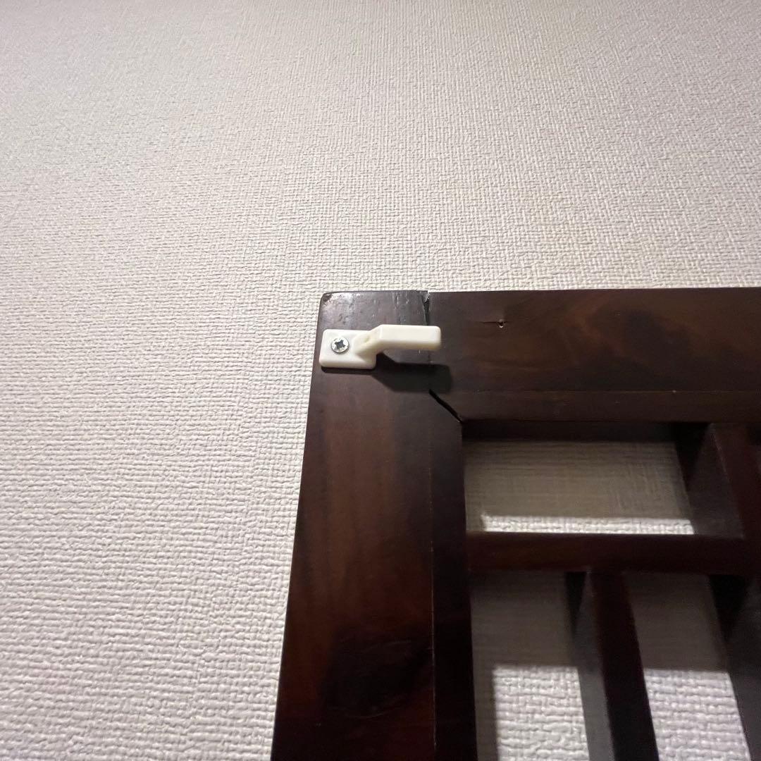 幾何学模様の木製壁掛けパネル　中国欄間　アンティーク家具　アジア