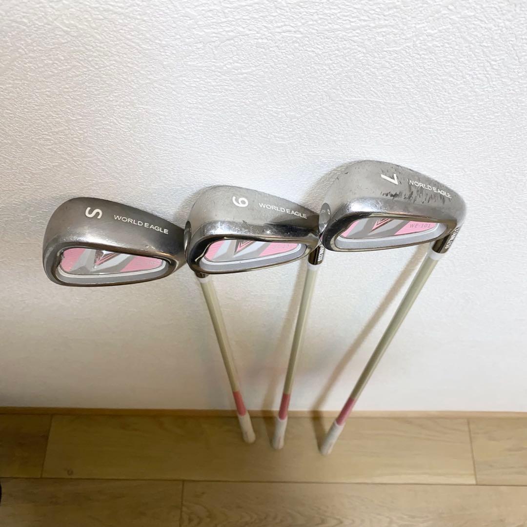 格安☆レディース用ゴルフクラブセット ワールドイーグル☆キャディバッグ付☆初心者
