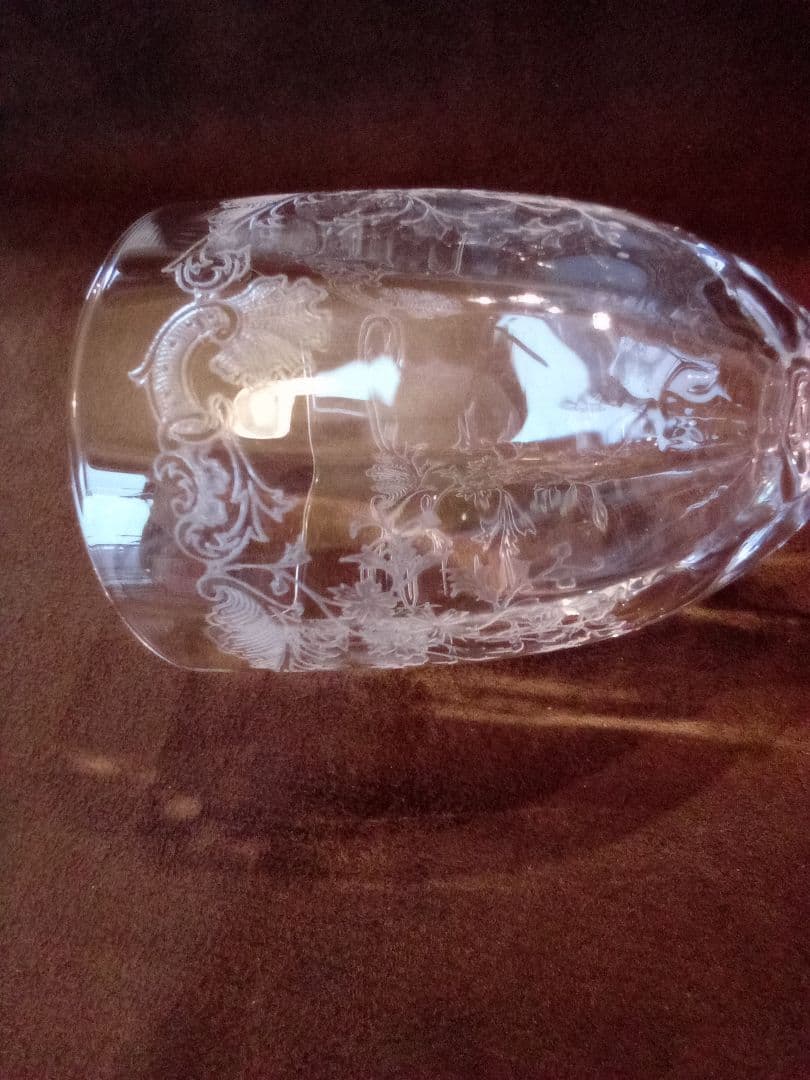 フランス ワイングラス 「ロカイユ模様」アンティーク