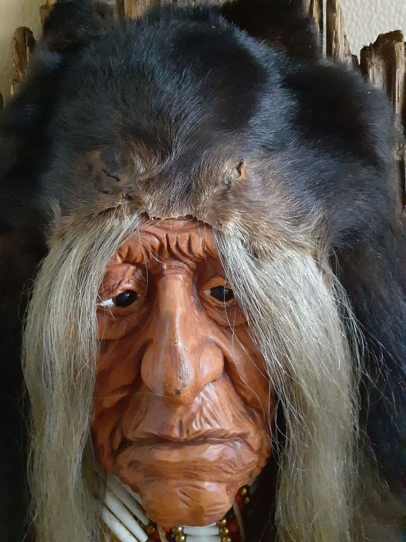 ヴィンテージ特大インディアン壁掛け