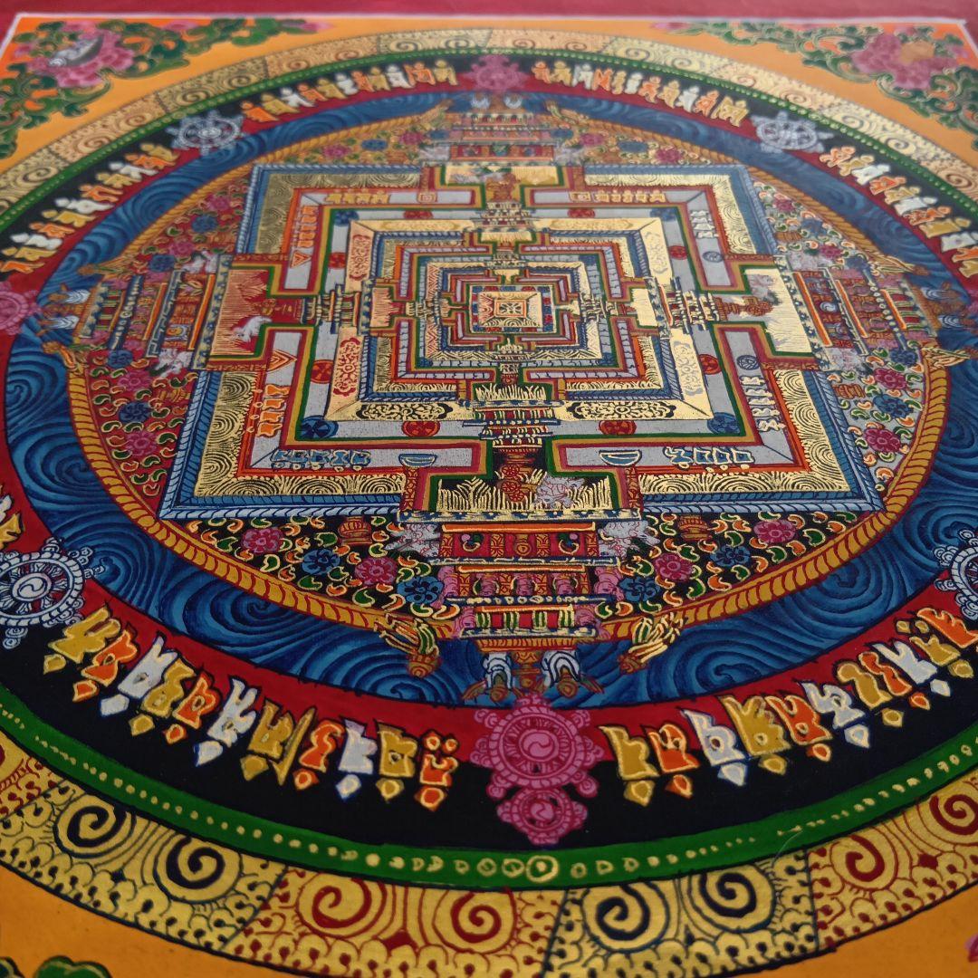 カーラチャクラ ・マンダラ　ネパール製　肉筆