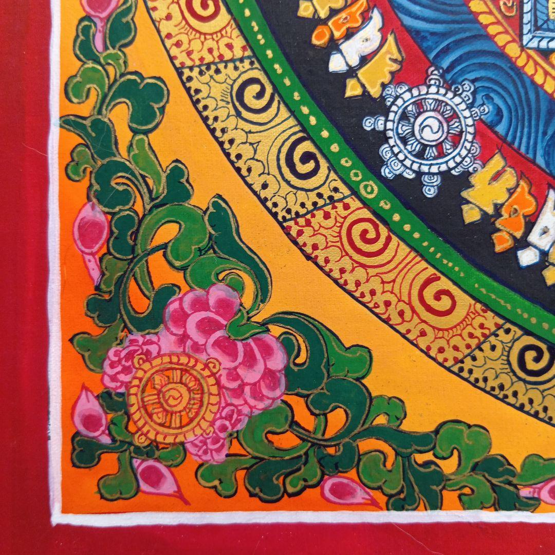 カーラチャクラ ・マンダラ　ネパール製　肉筆