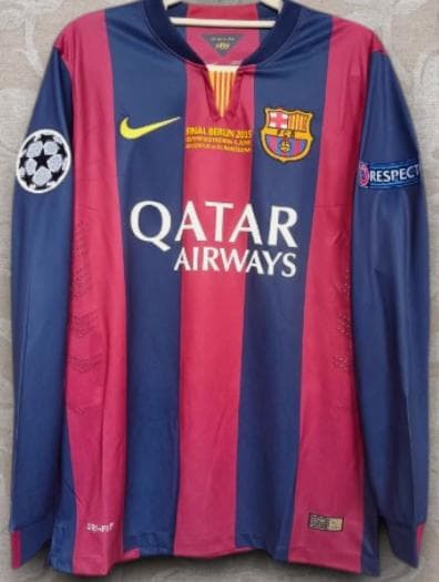 14/15 バルセロナ ホーム 長袖 ユニフォーム 11番 ネイマール